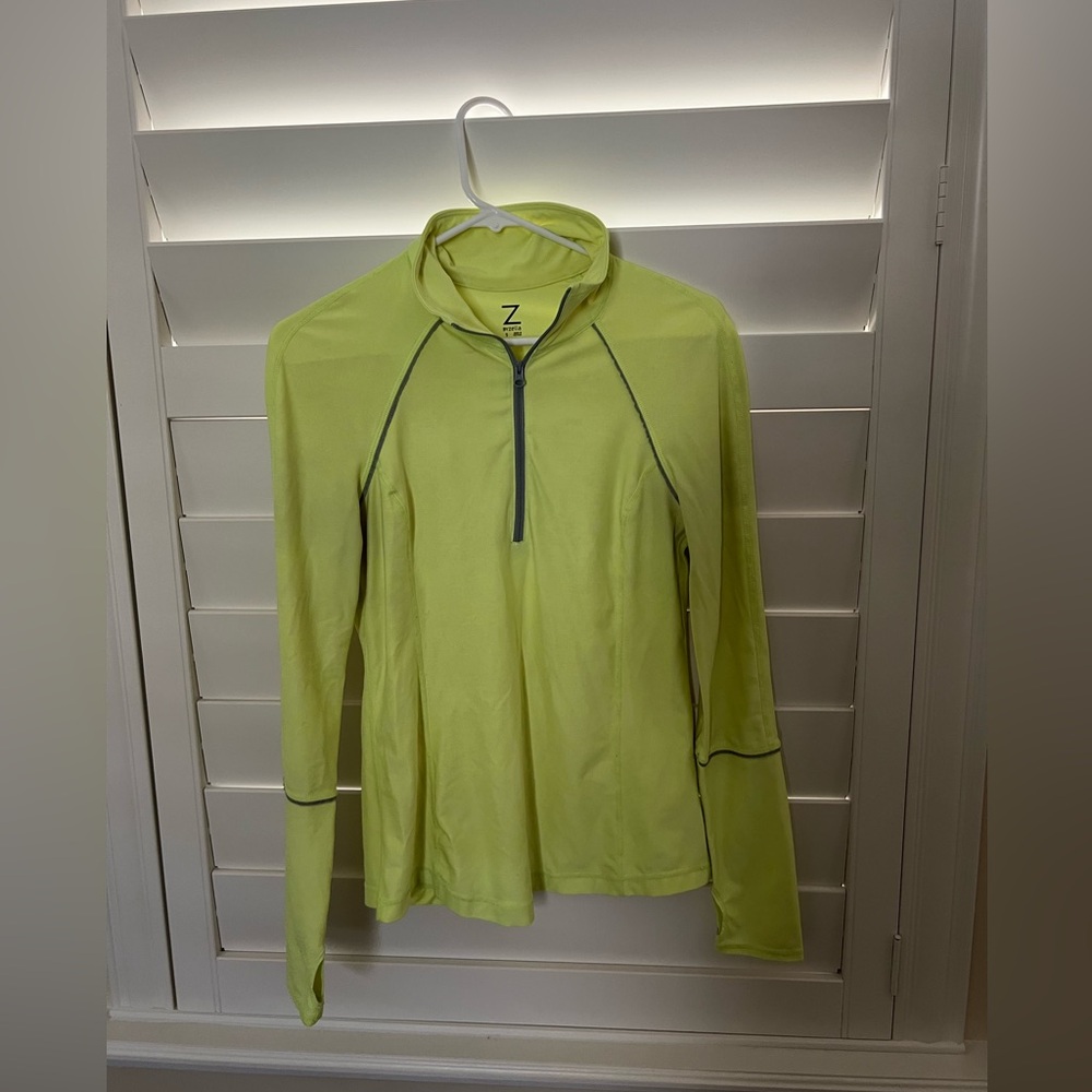 Zella Neon Yellow Quarter-Zip Sweatshirt